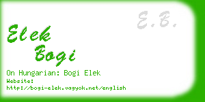 elek bogi business card